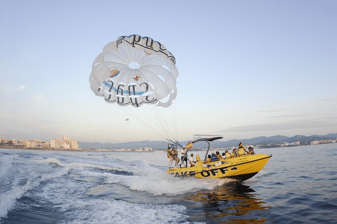 Great views of Ibiza parasailing